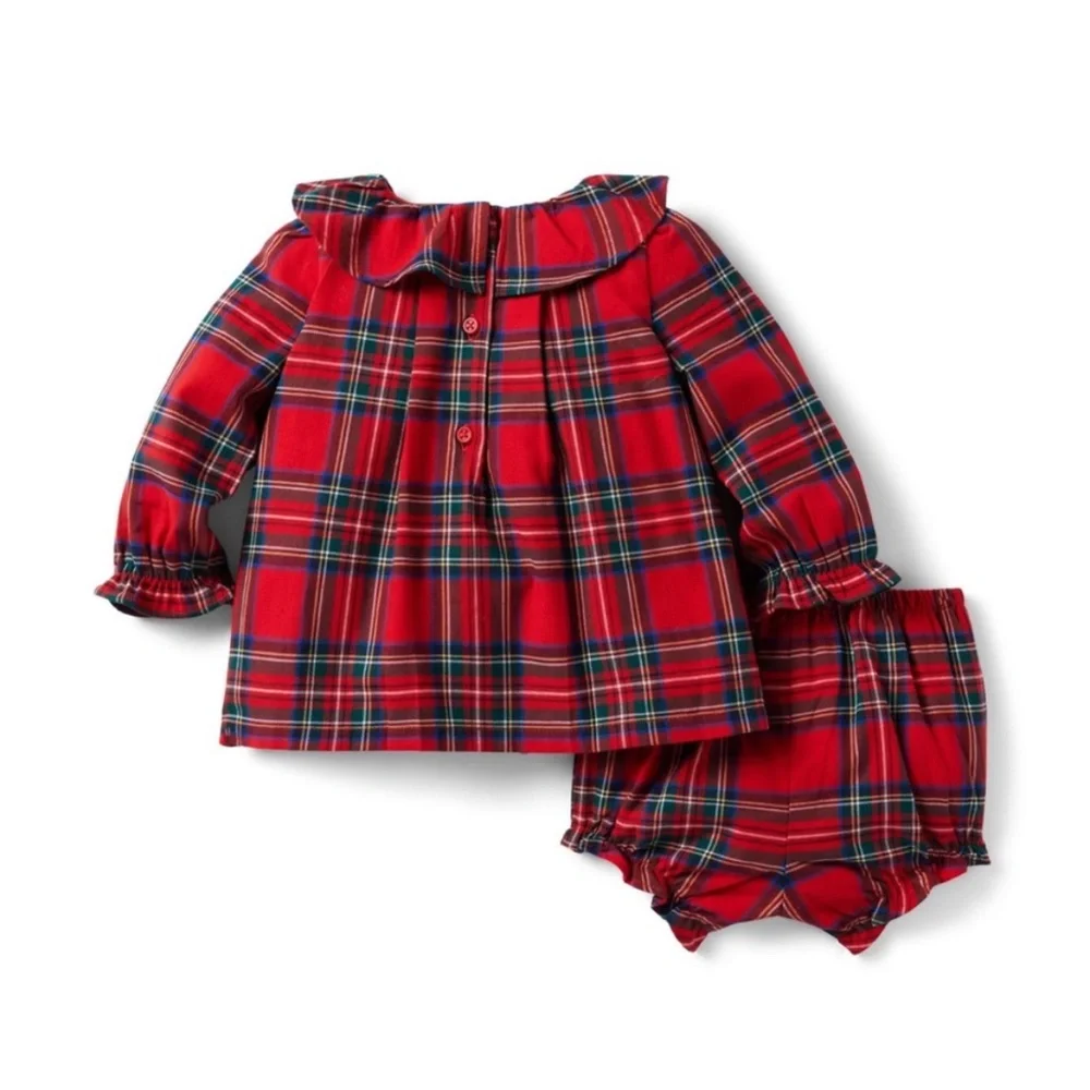 janie and jack christmas Classic tartan plaid patterning - Picture 2 of 6